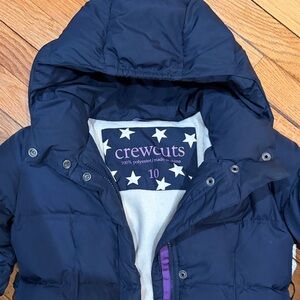 J Crew Crewcuts Navy Puffer Jacket size 10